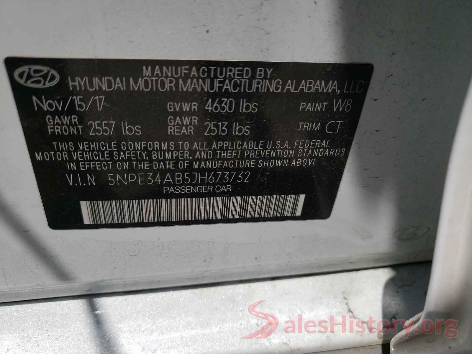 5NPE34AB5JH673732 2018 HYUNDAI SONATA