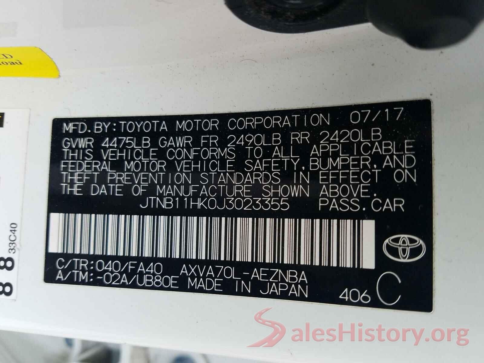 JTNB11HK0J3023355 2018 TOYOTA CAMRY