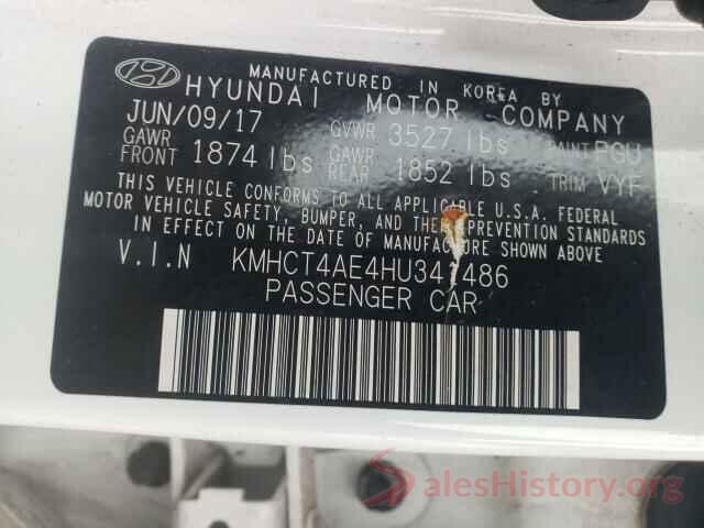 KMHCT4AE4HU341486 2017 HYUNDAI ACCENT