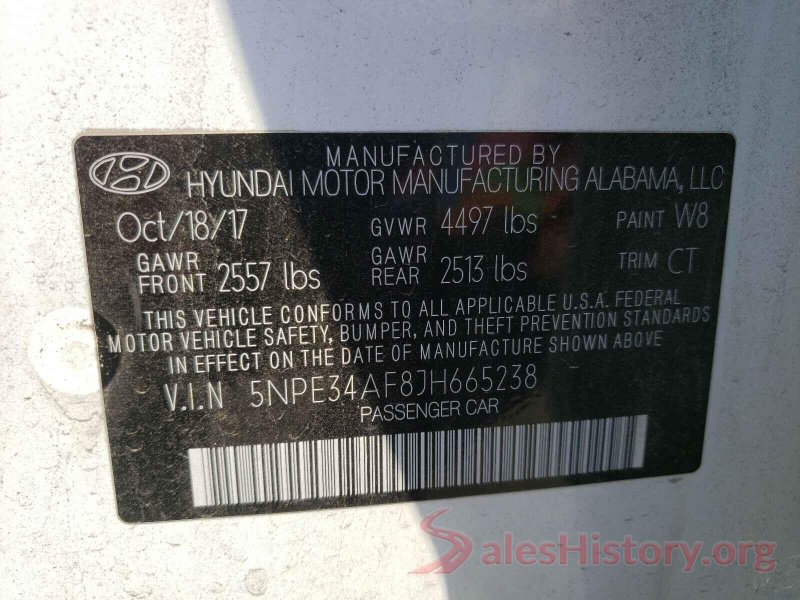 5NPE34AF8JH665238 2018 HYUNDAI SONATA