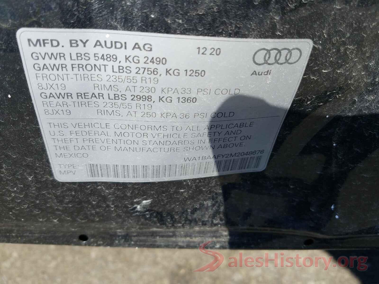 WA1BAAFY2M2048676 2021 AUDI Q5