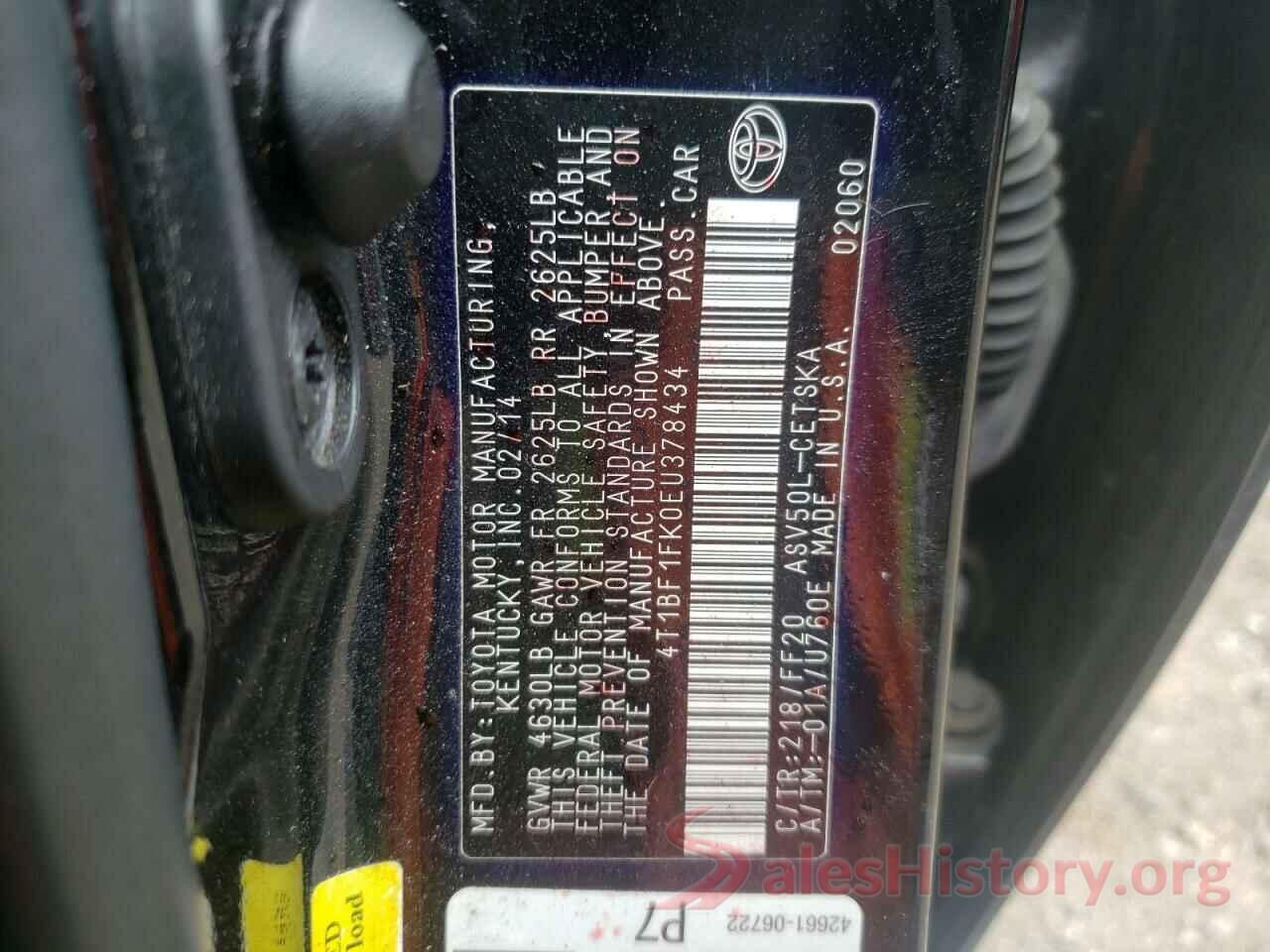 4T1BF1FK0EU378434 2014 TOYOTA CAMRY