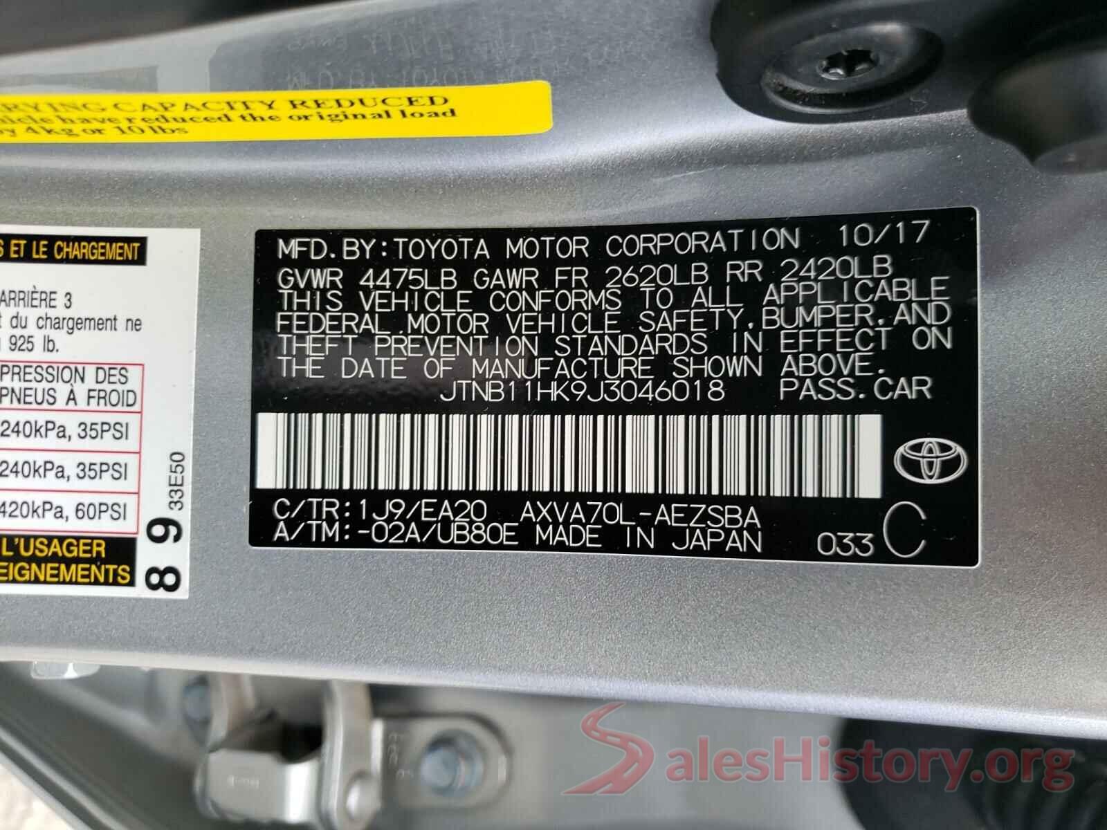 JTNB11HK9J3046018 2018 TOYOTA CAMRY