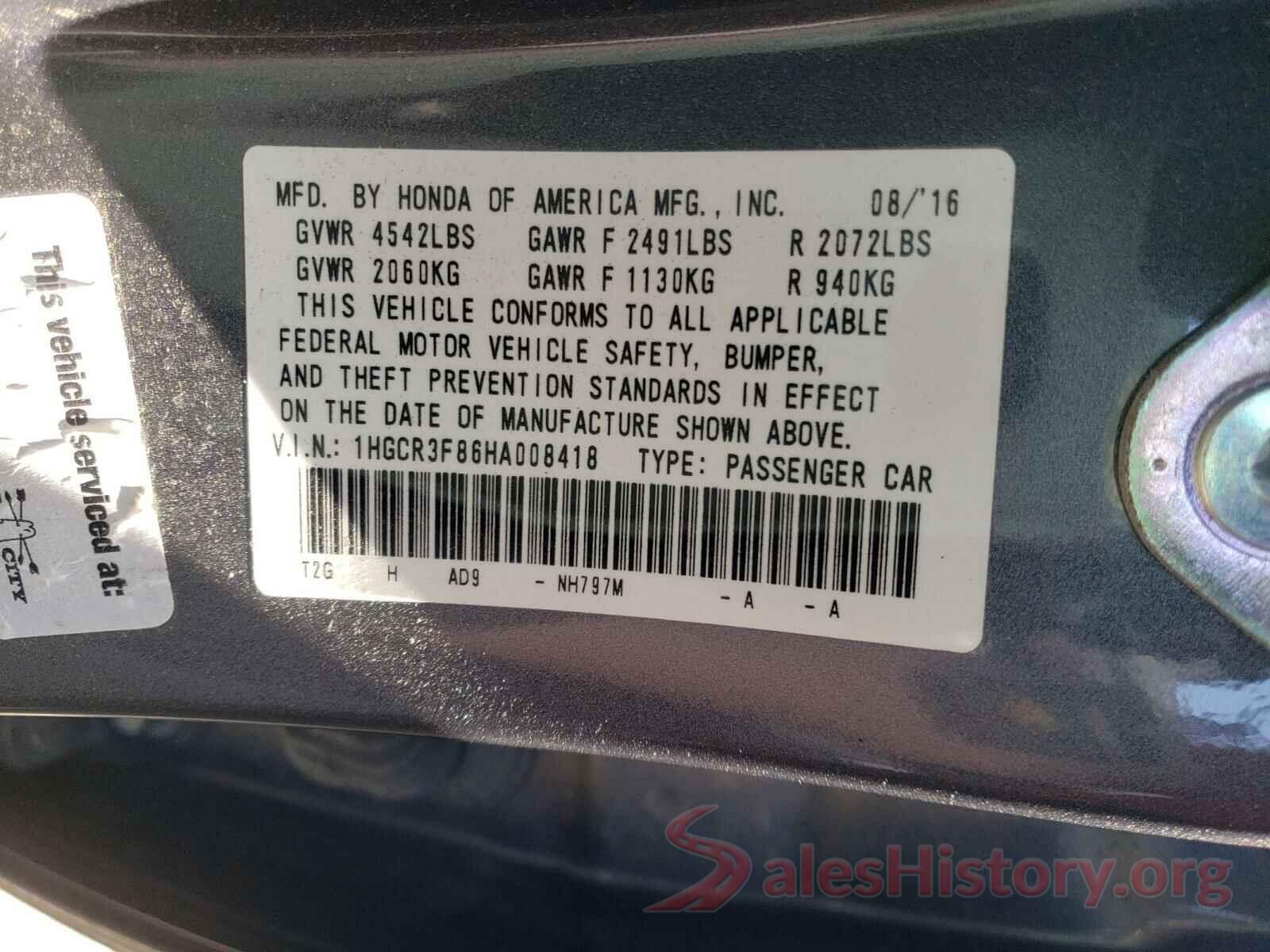 1HGCR3F86HA008418 2017 HONDA ACCORD