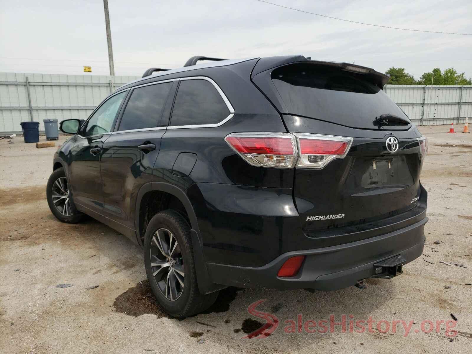 5TDJKRFH3GS265390 2016 TOYOTA HIGHLANDER