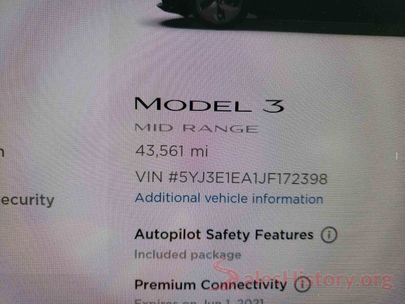 5YJ3E1EA1JF172398 2018 TESLA MODEL 3