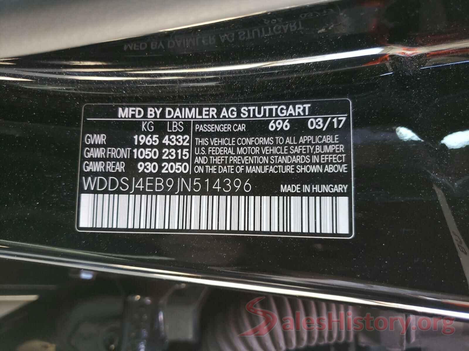 WDDSJ4EB9JN514396 2018 MERCEDES-BENZ C CLASS