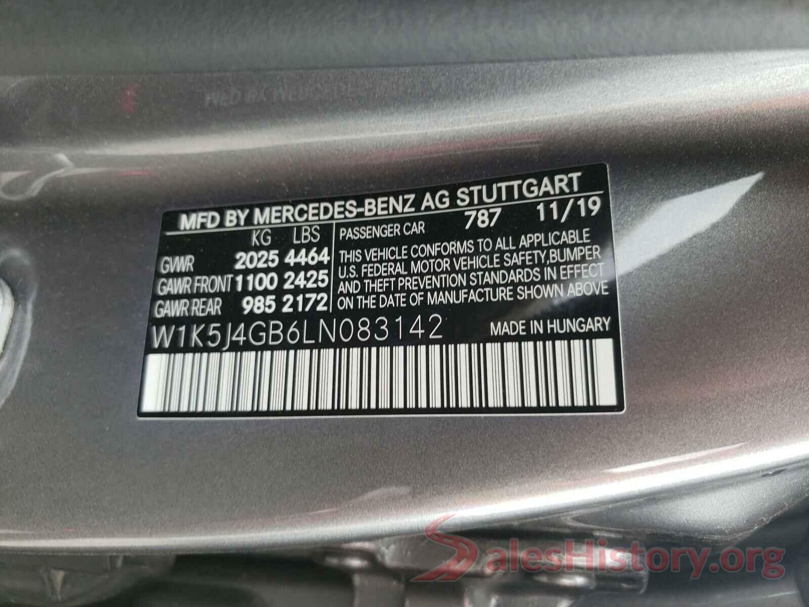 W1K5J4GB6LN083142 2020 MERCEDES-BENZ CLA-CLASS