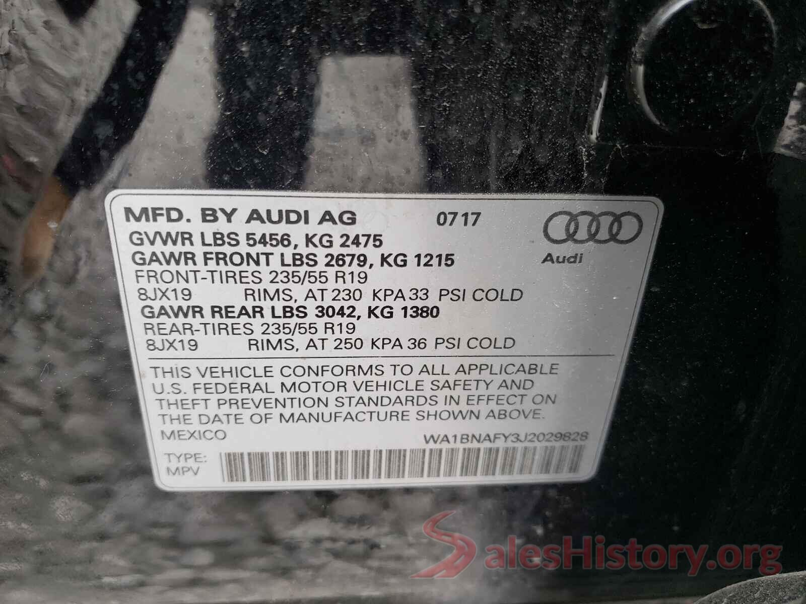 WA1BNAFY3J2029828 2018 AUDI Q5