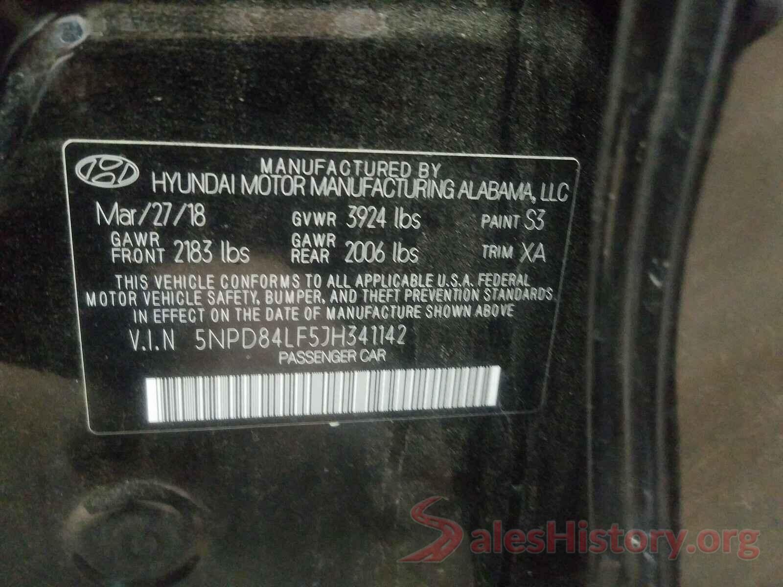 5NPD84LF5JH341142 2018 HYUNDAI ELANTRA