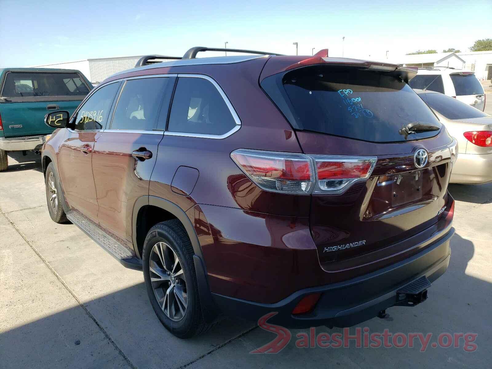 5TDJKRFH4GS351811 2016 TOYOTA HIGHLANDER