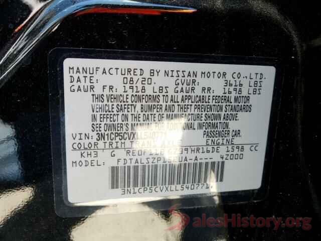 3N1CP5CVXLL540771 2020 NISSAN KICKS