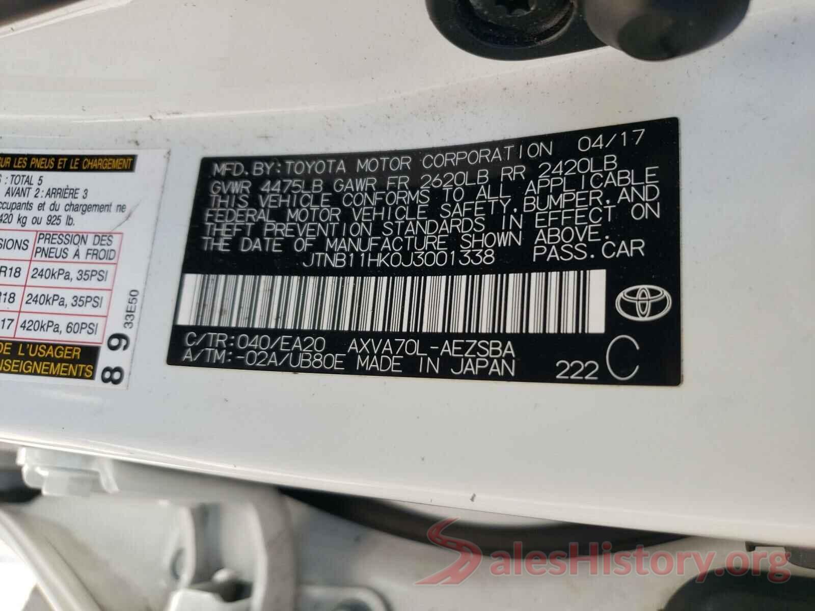 JTNB11HK0J3001338 2018 TOYOTA CAMRY