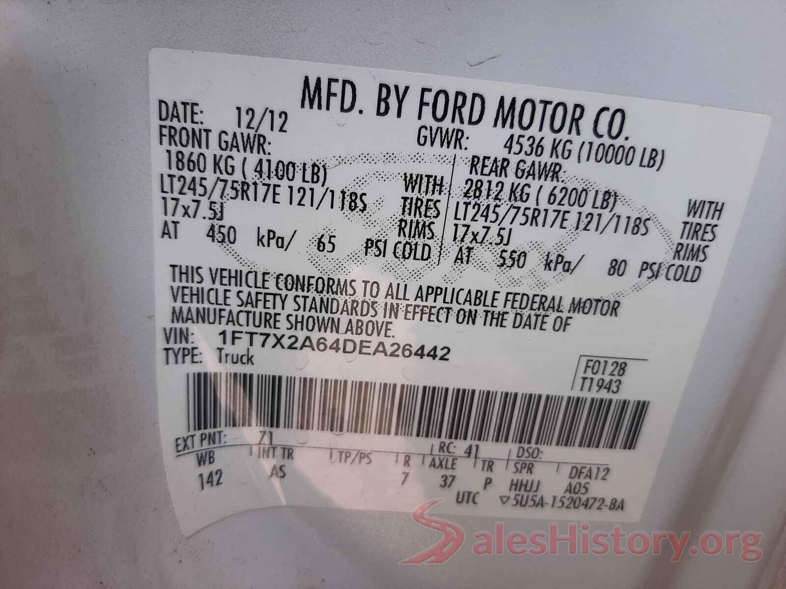 1FT7X2A64DEA26442 2019 FORD F250