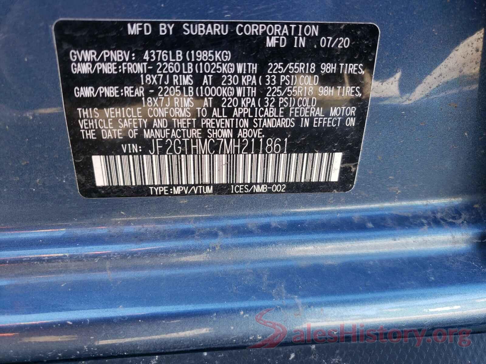 JF2GTHMC7MH211861 2021 SUBARU CROSSTREK