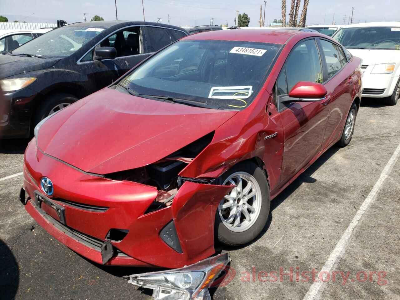 JTDKBRFU3G3524656 2016 TOYOTA PRIUS