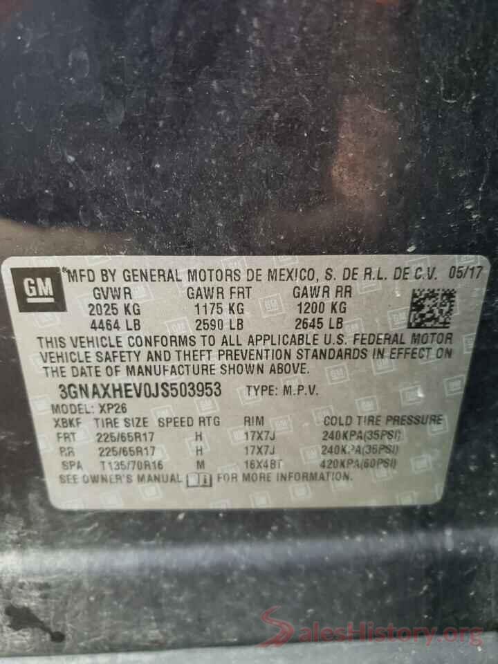 3GNAXHEV0JS503953 2018 CHEVROLET EQUINOX