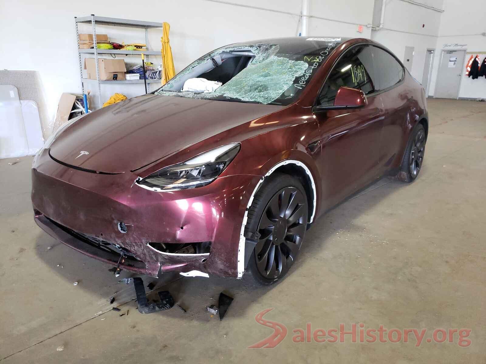 5YJYGDEFXMF124609 2021 TESLA MODEL Y