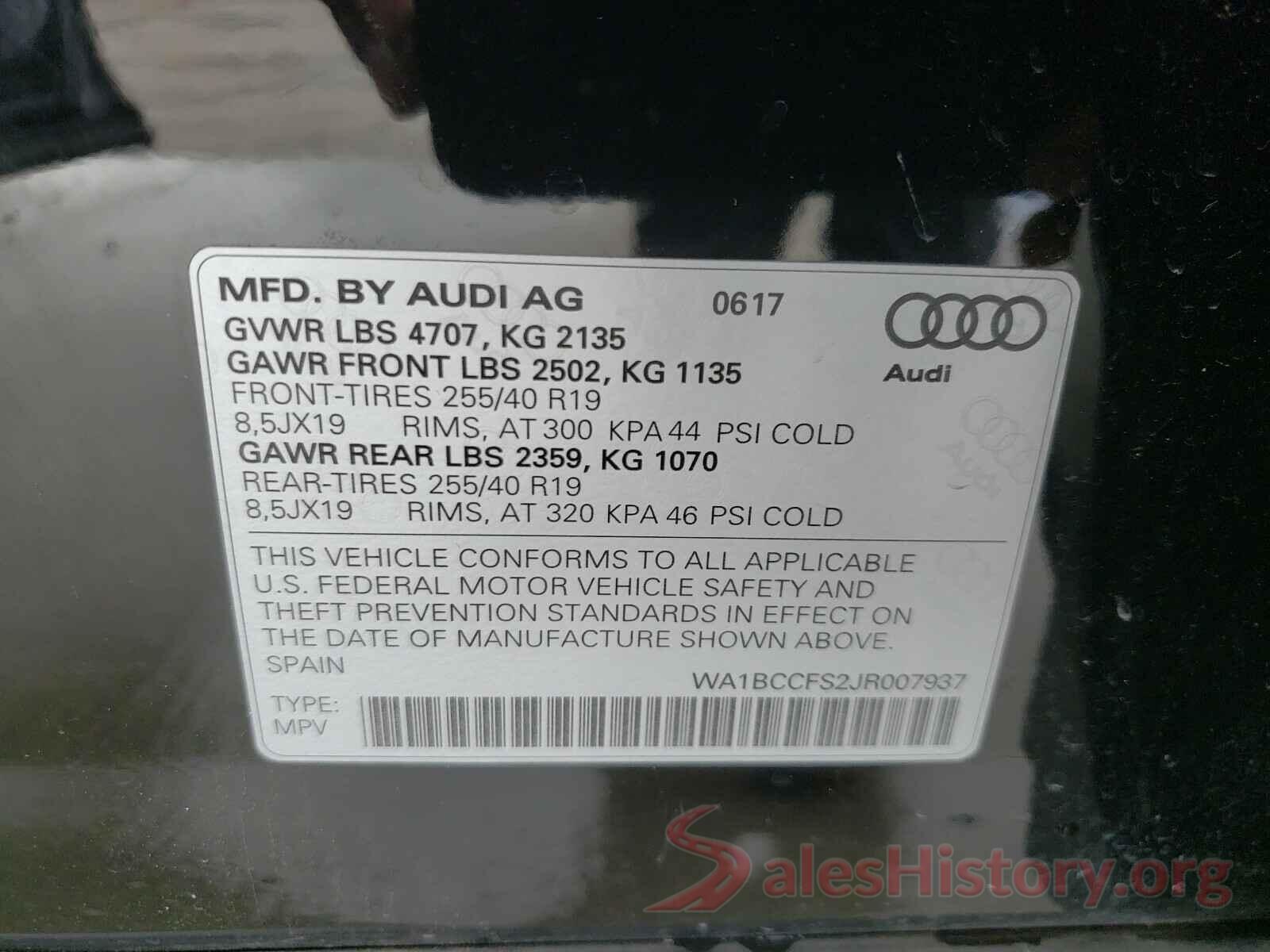 WA1BCCFS2JR007937 2018 AUDI Q3