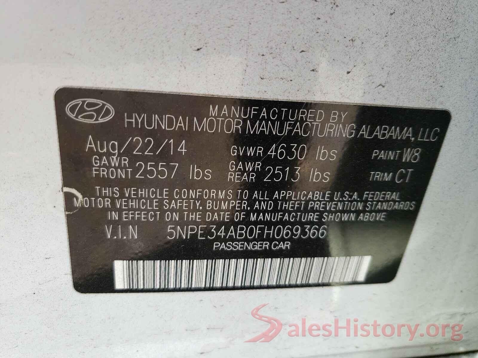 5NPE34AB0FH069366 2015 HYUNDAI SONATA