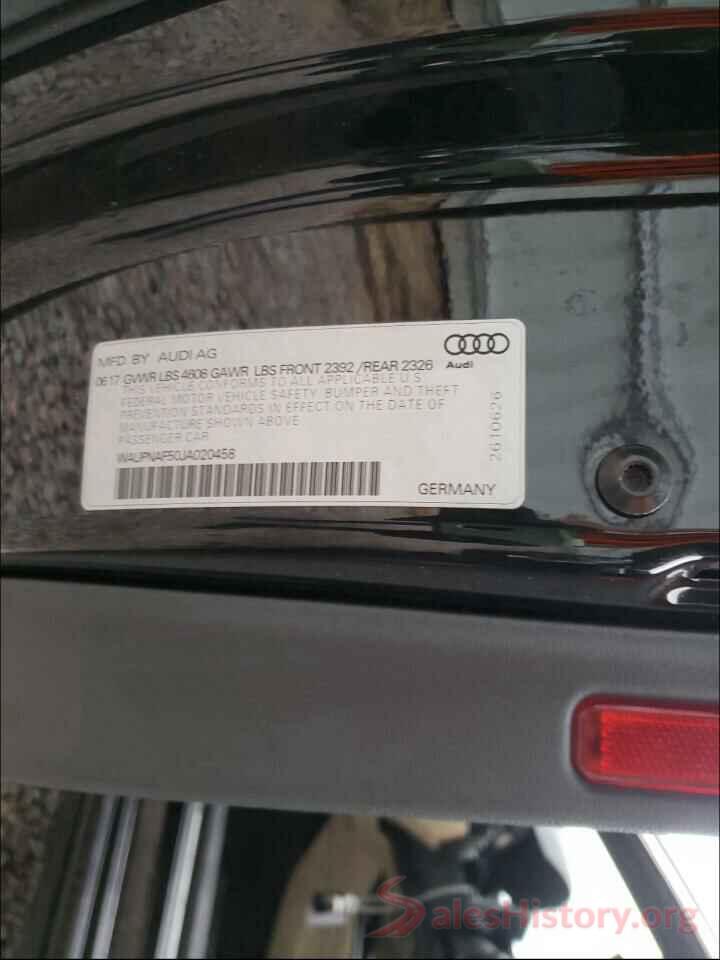 WAUPNAF50JA020458 2018 AUDI A5