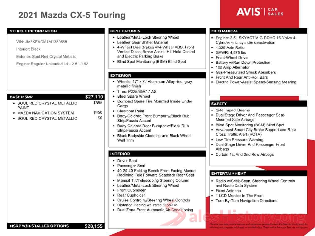 JM3KFACM4M1330565 2021 MAZDA CX-5