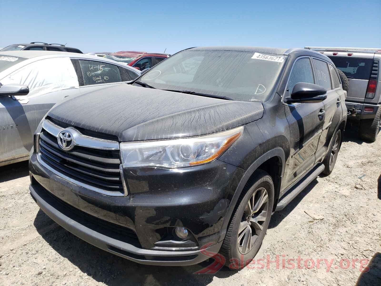 5TDJKRFHXGS302242 2016 TOYOTA HIGHLANDER