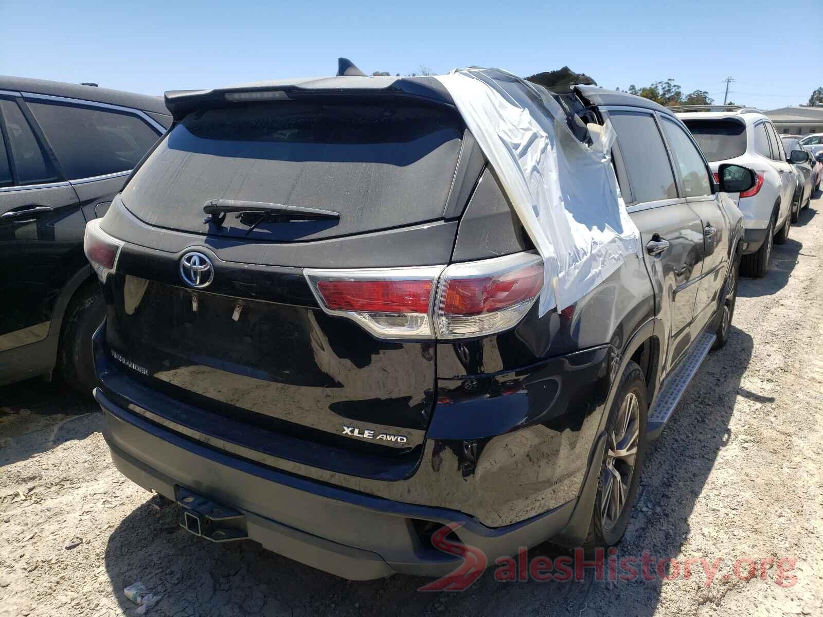 5TDJKRFHXGS302242 2016 TOYOTA HIGHLANDER