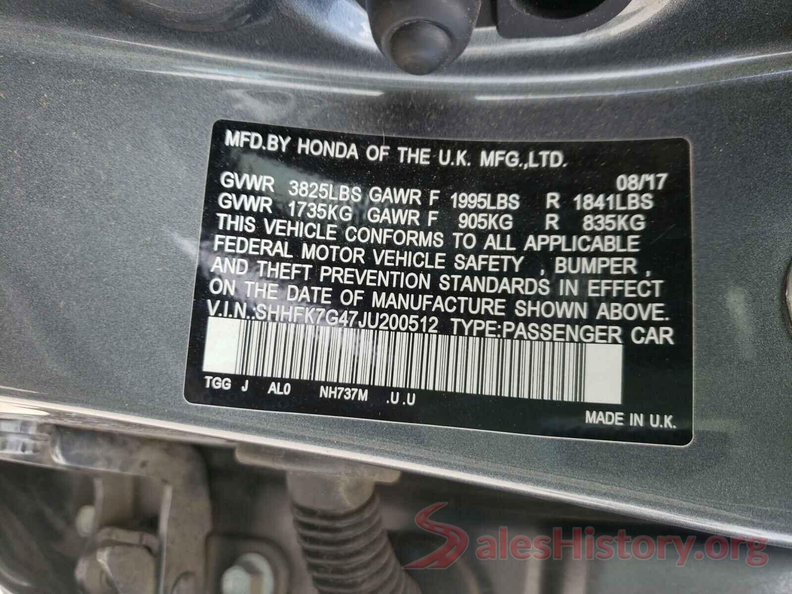 SHHFK7G47JU200512 2018 HONDA CIVIC