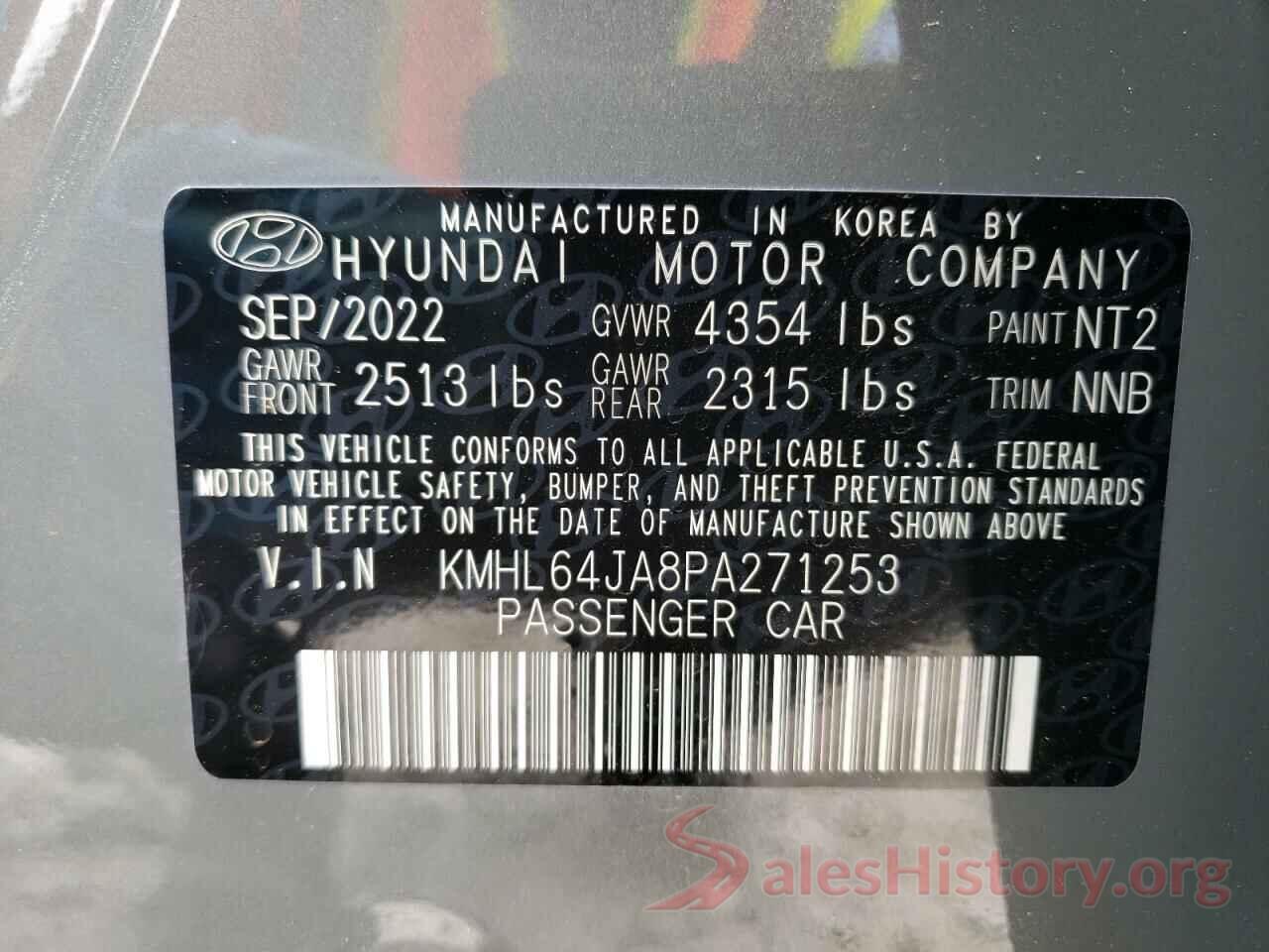 KMHL64JA8PA271253 2023 HYUNDAI SONATA