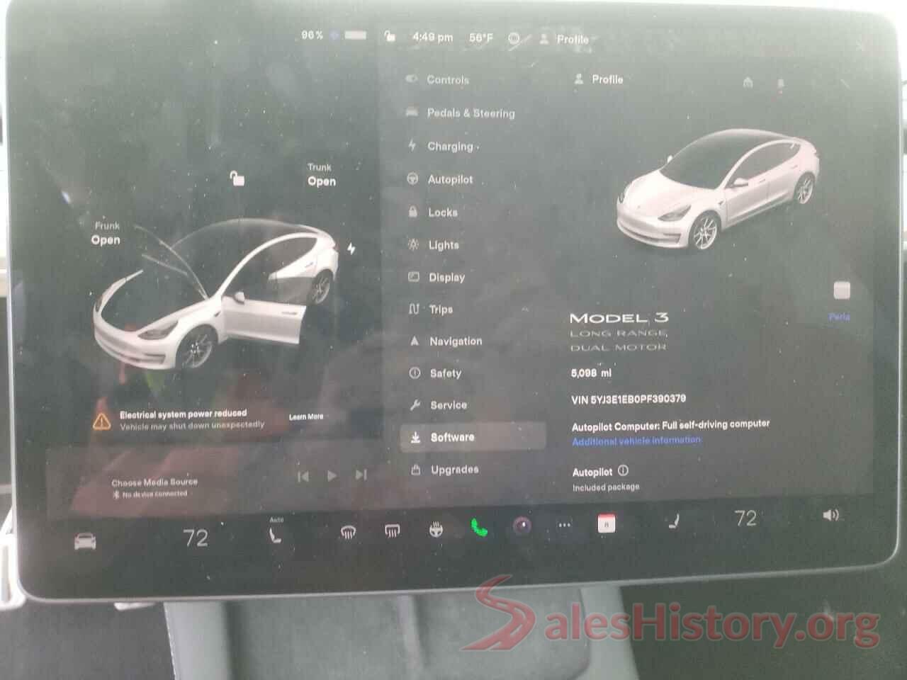 5YJ3E1EB0PF390379 2023 TESLA MODEL 3