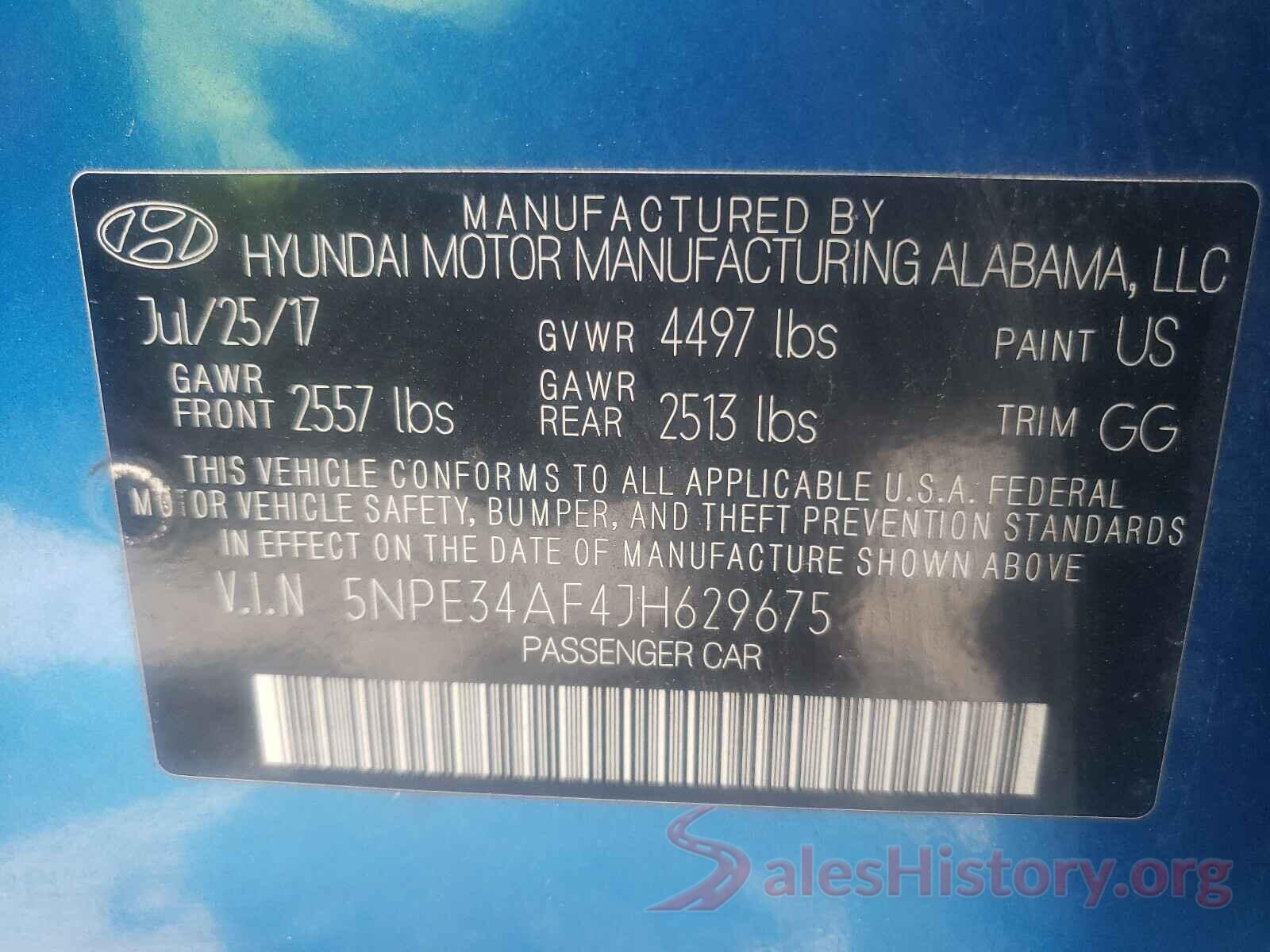 5NPE34AF4JH629675 2018 HYUNDAI SONATA