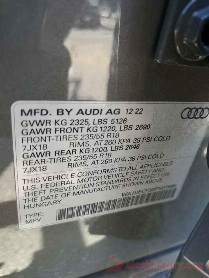 WA1DECF30P1077665 2023 AUDI Q3