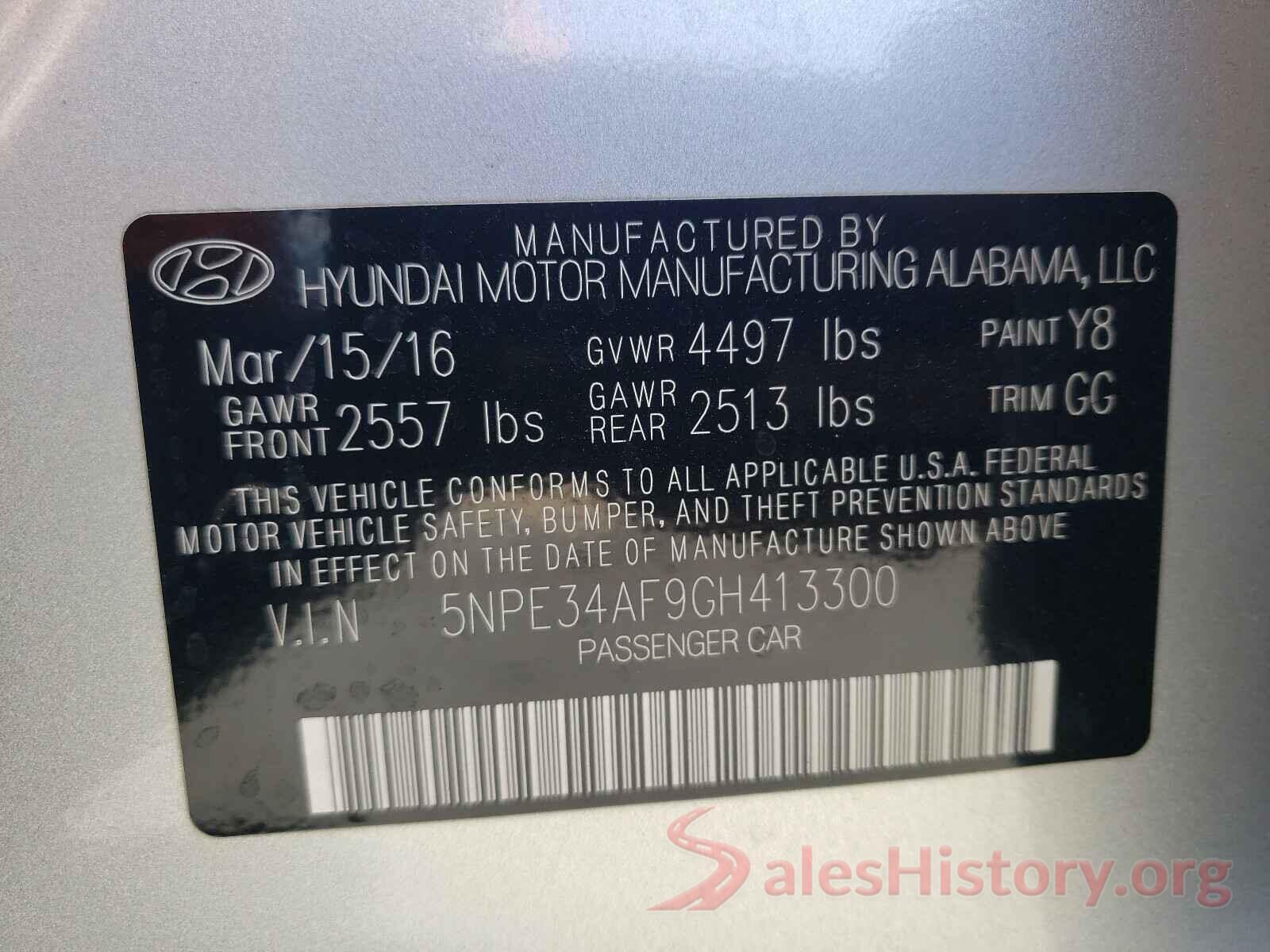 5NPE34AF9GH413300 2016 HYUNDAI SONATA