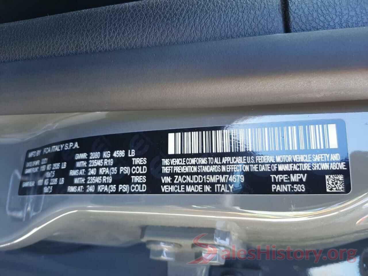 ZACNJDD15MPM74679 2021 JEEP RENEGADE