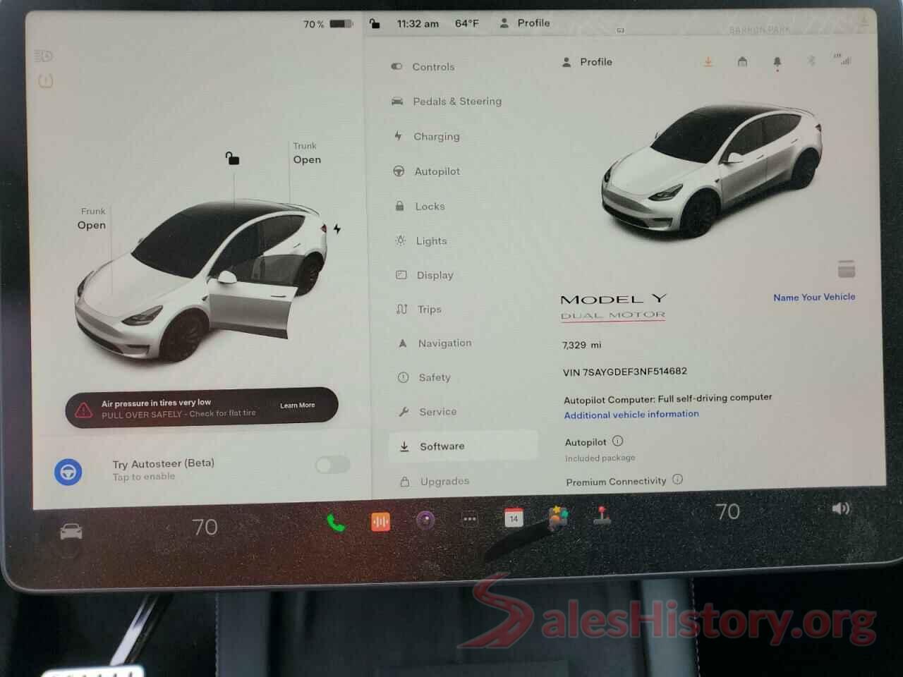 7SAYGDEF3NF514682 2022 TESLA MODEL Y