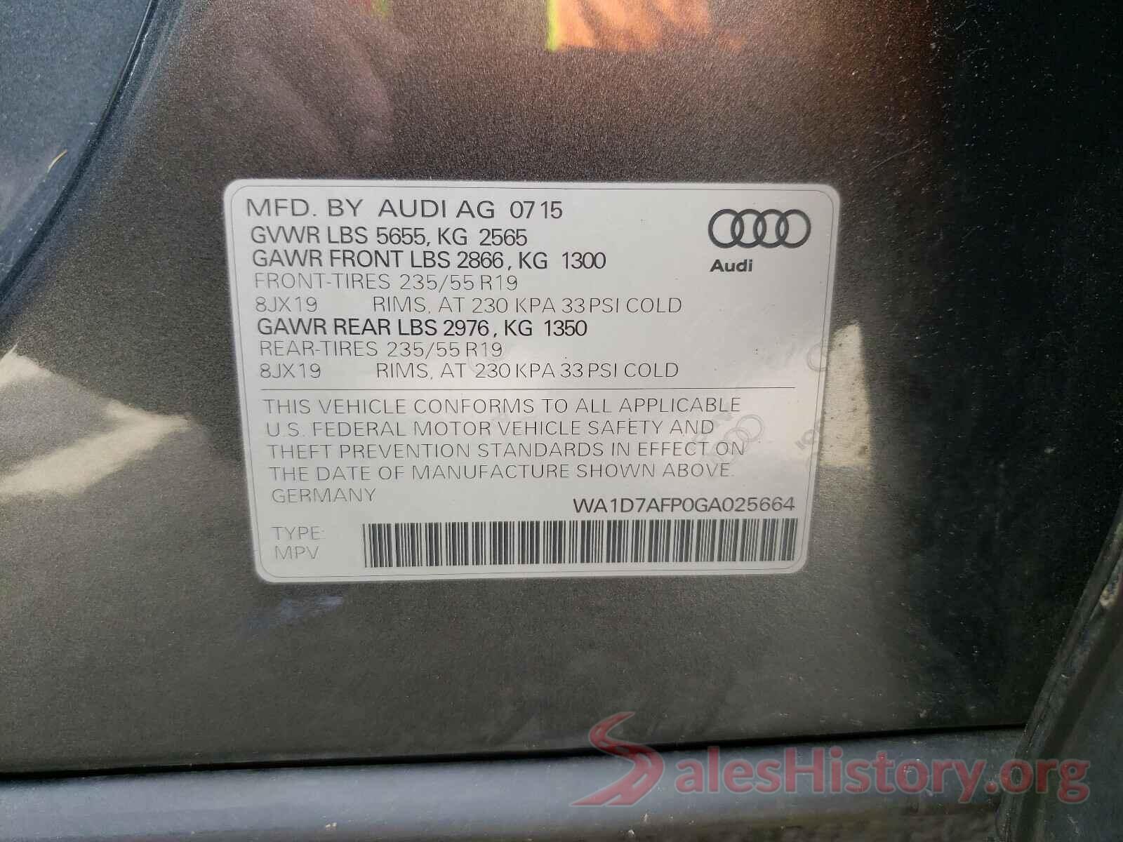 WA1D7AFP0GA025664 2016 AUDI Q5