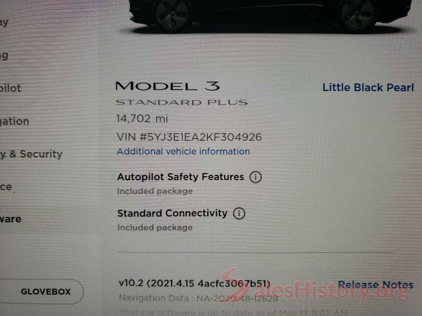 5YJ3E1EA2KF304926 2019 TESLA MODEL 3