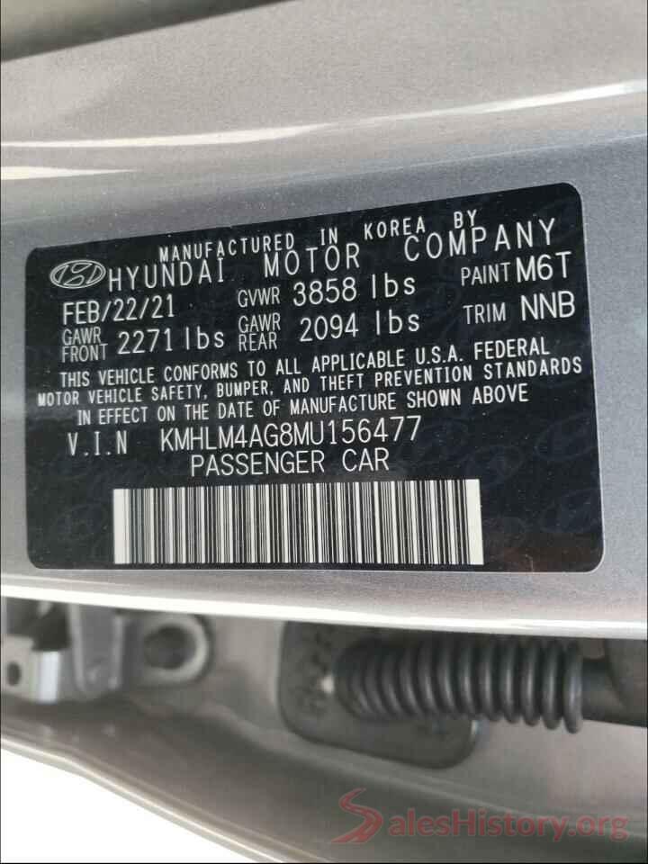 KMHLM4AG8MU156477 2021 HYUNDAI ELANTRA