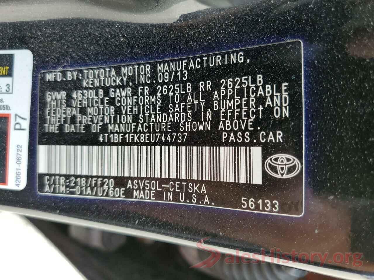 4T1BF1FK8EU744737 2014 TOYOTA CAMRY