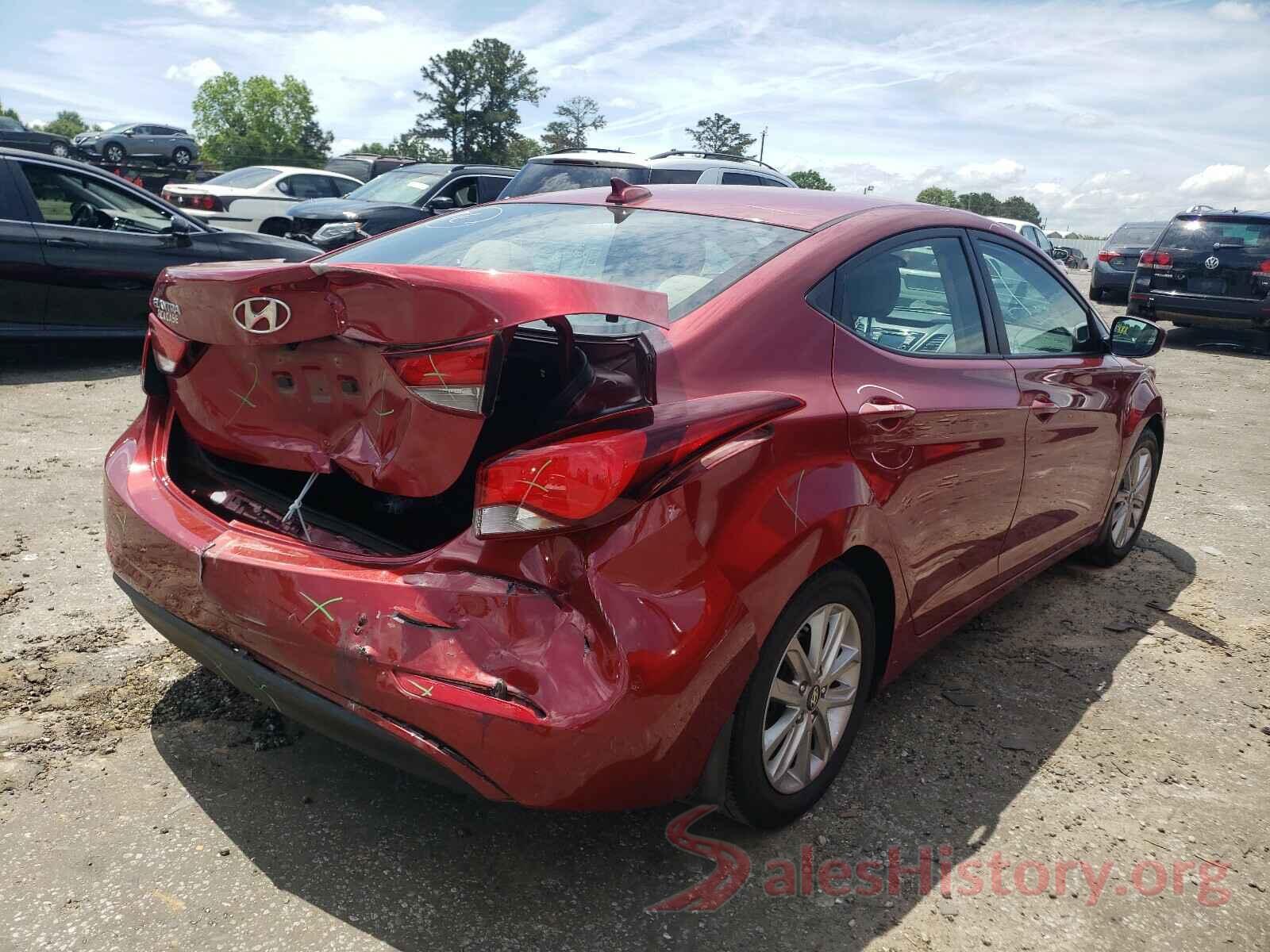 5NPDH4AE7GH656625 2016 HYUNDAI ELANTRA