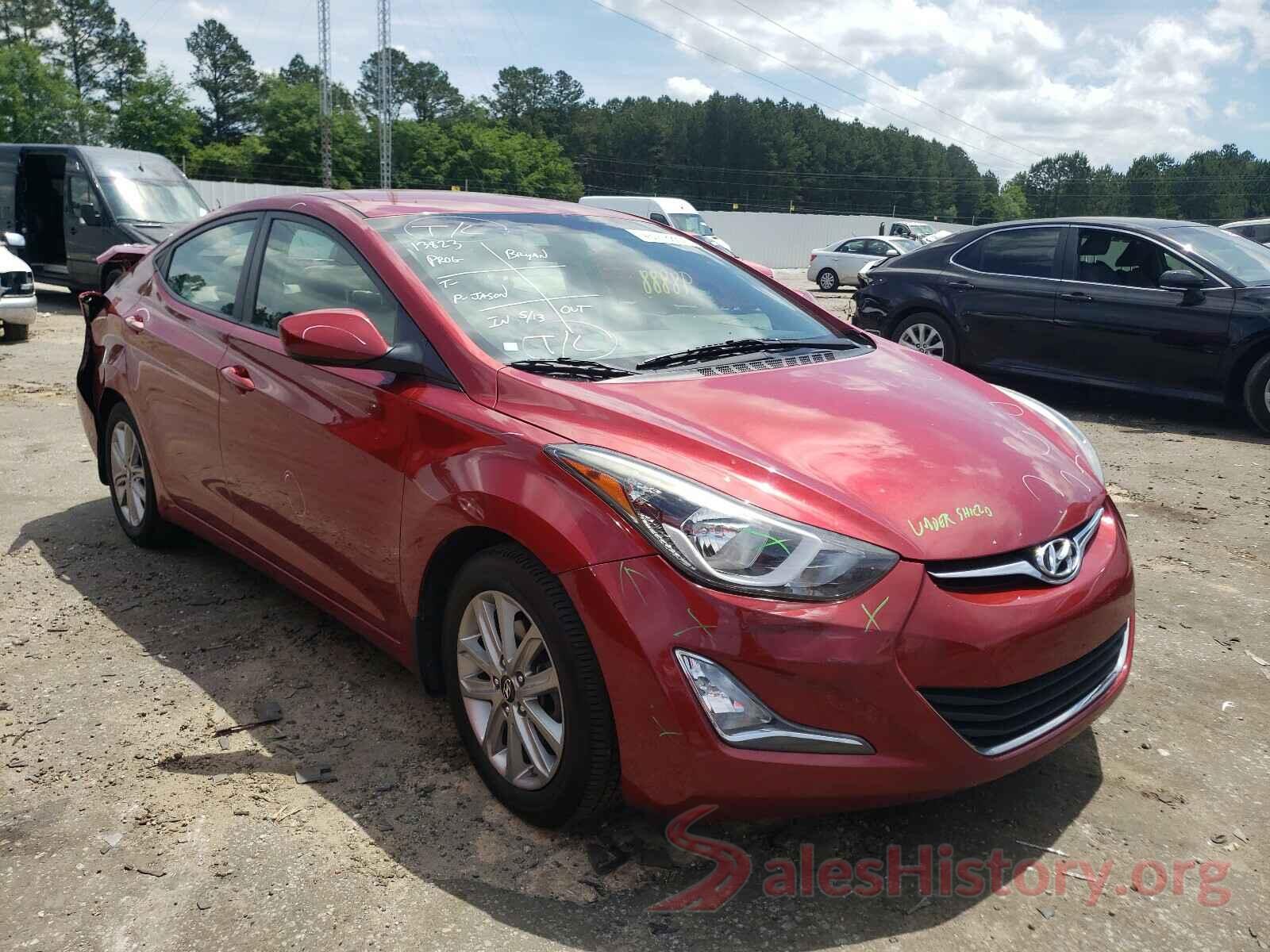 5NPDH4AE7GH656625 2016 HYUNDAI ELANTRA