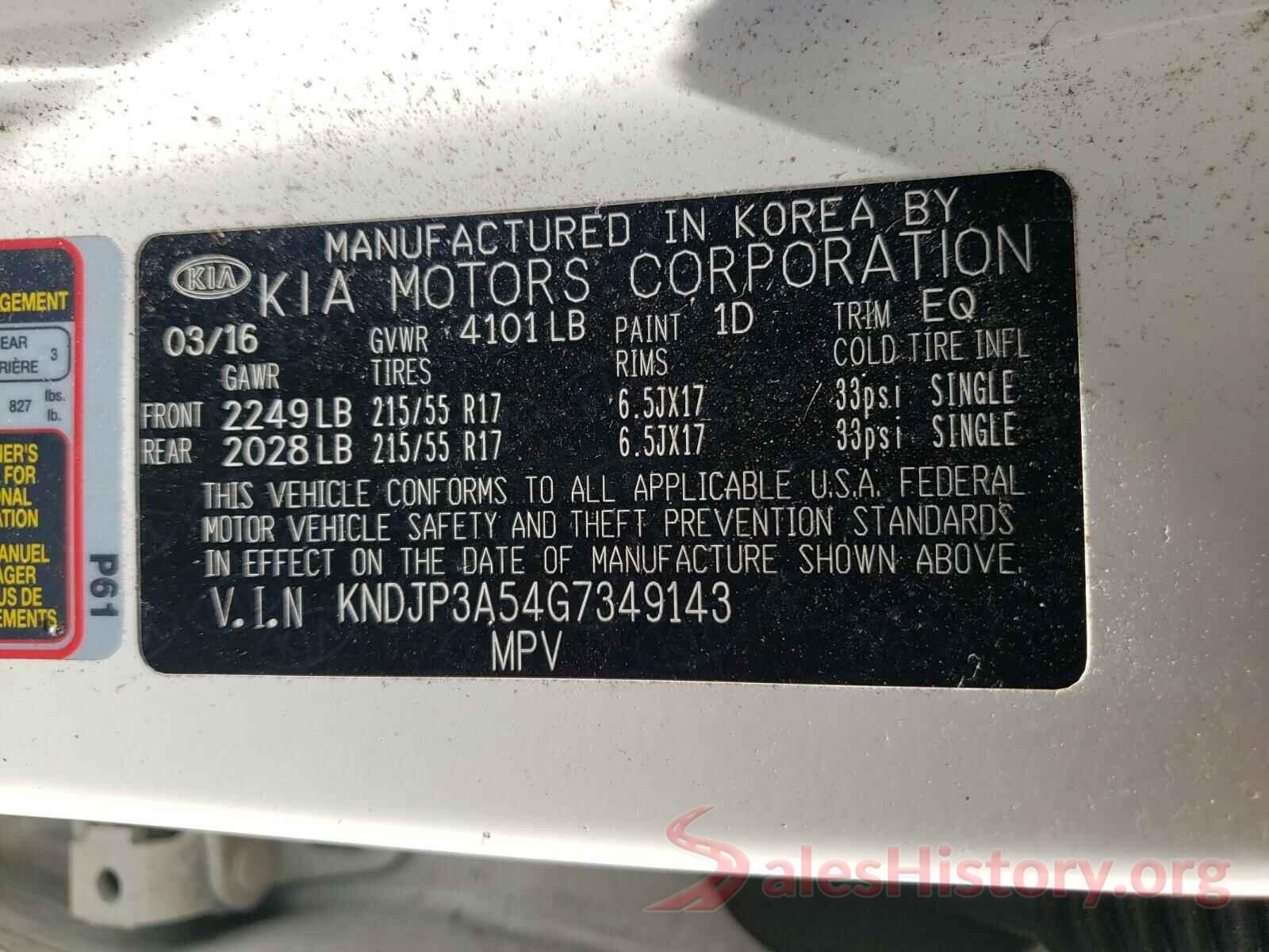 KNDJP3A54G7349143 2016 KIA SOUL