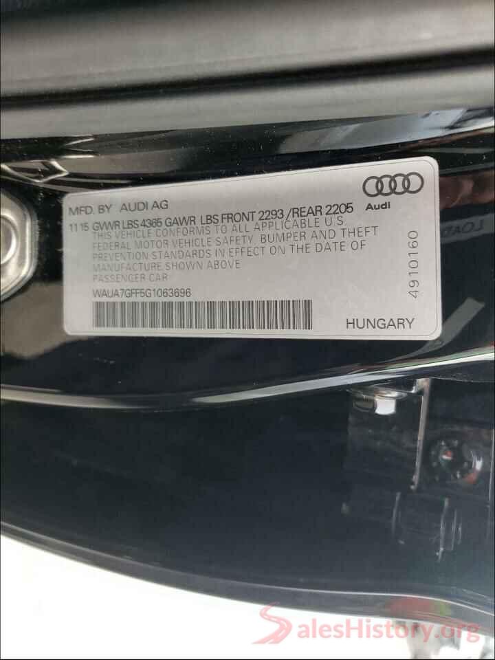 WAUA7GFF5G1063696 2016 AUDI A3