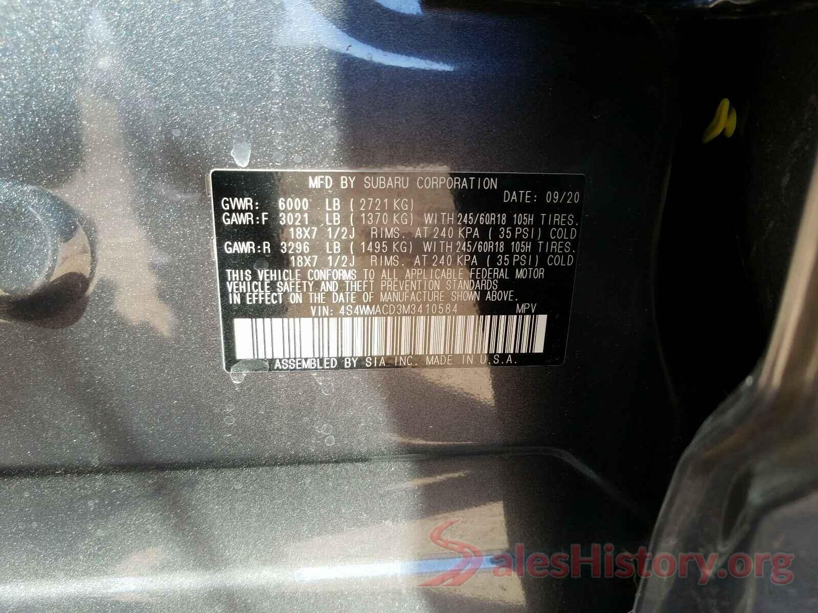 4S4WMACD3M3410584 2021 SUBARU ALL MODELS