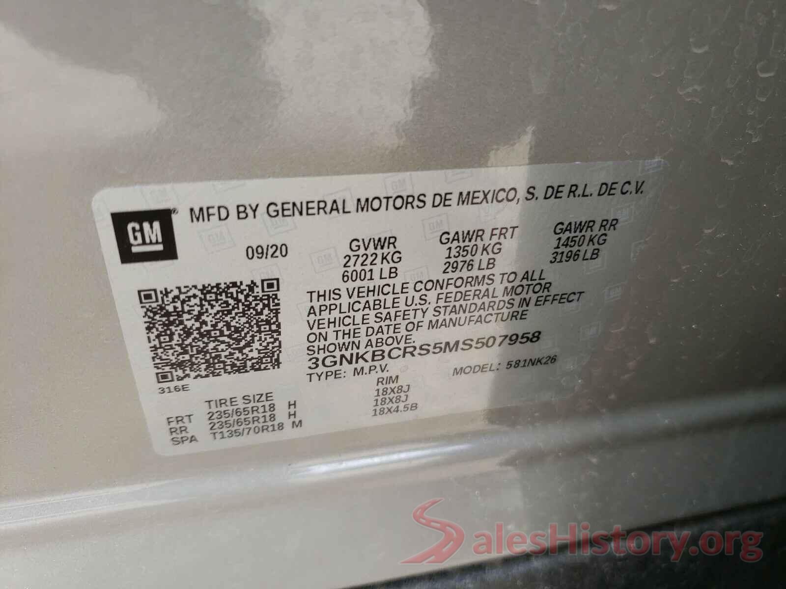 3GNKBCRS5MS507958 2021 CHEVROLET BLAZER