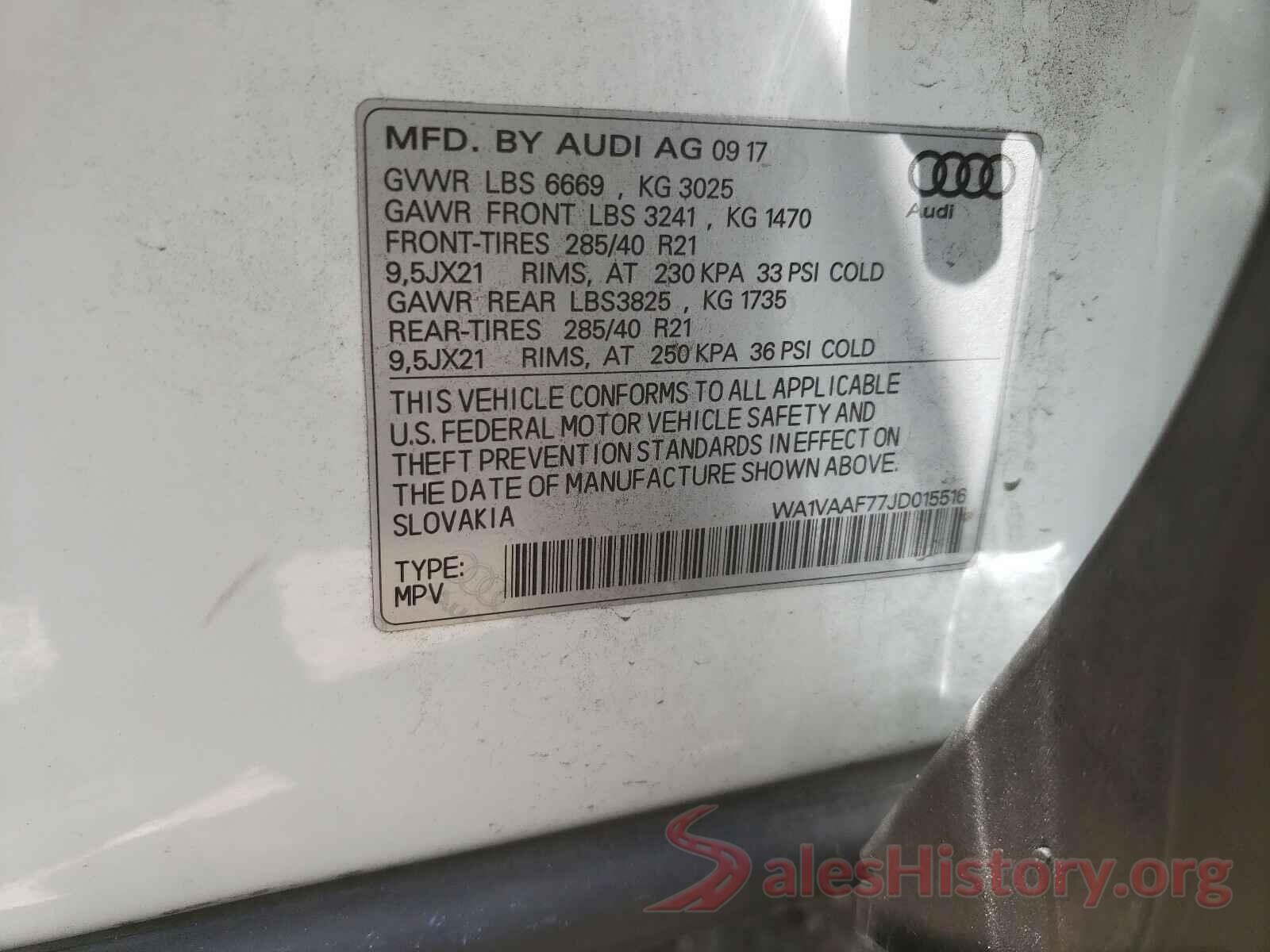 WA1VAAF77JD015516 2018 AUDI Q7