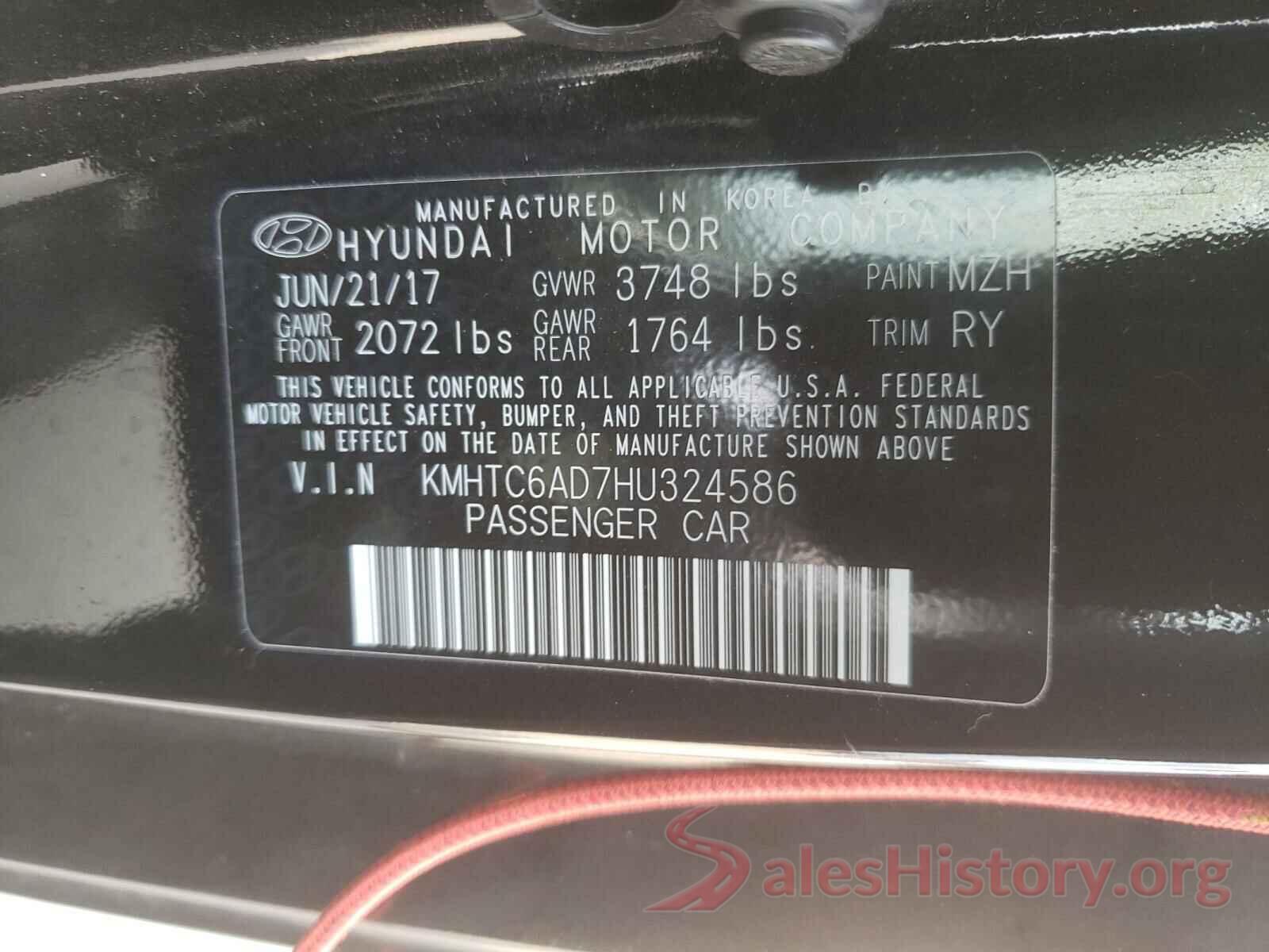 KMHTC6AD7HU324586 2017 HYUNDAI VELOSTER