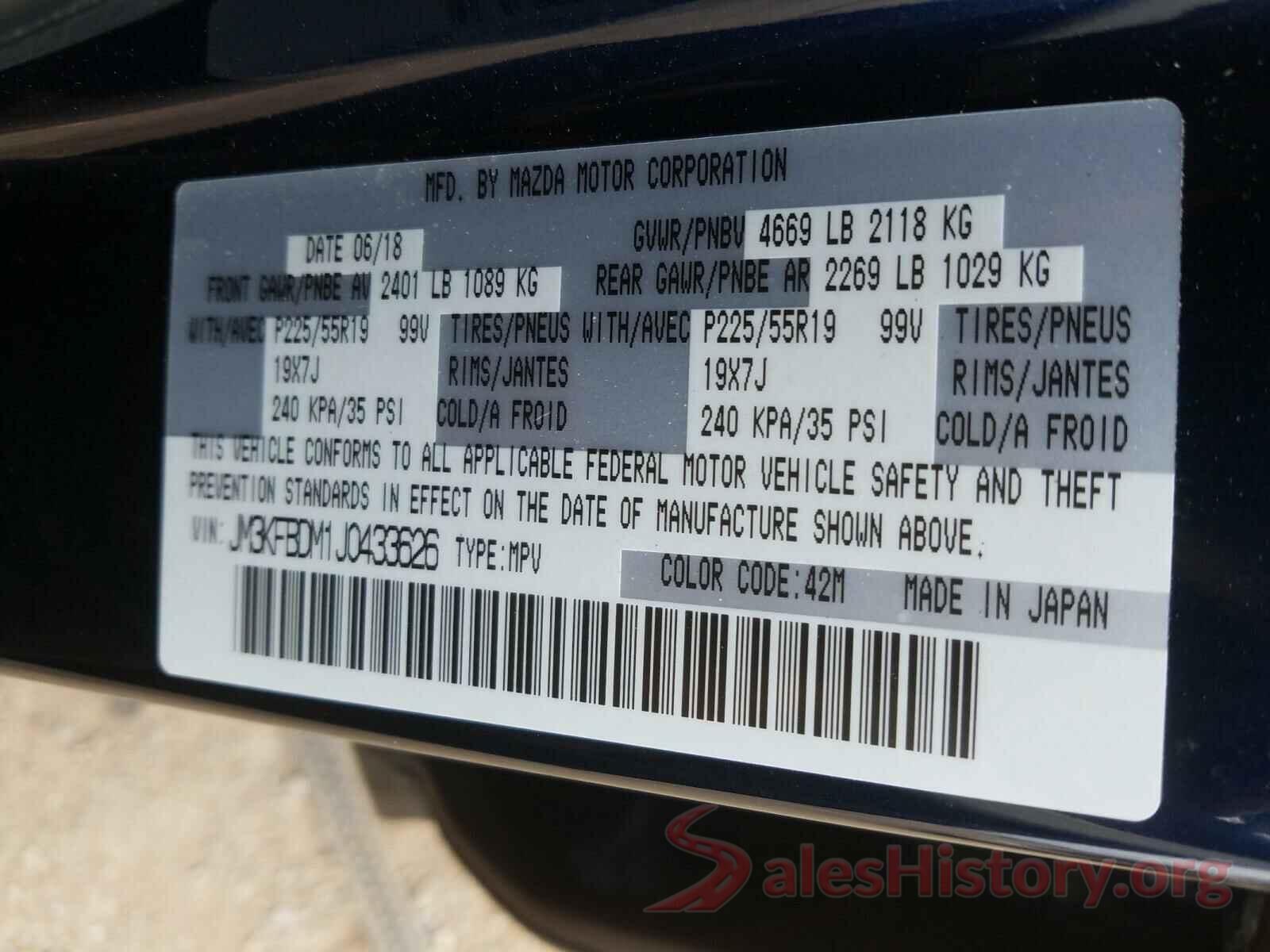 JM3KFBDM1J0433626 2018 MAZDA CX-5