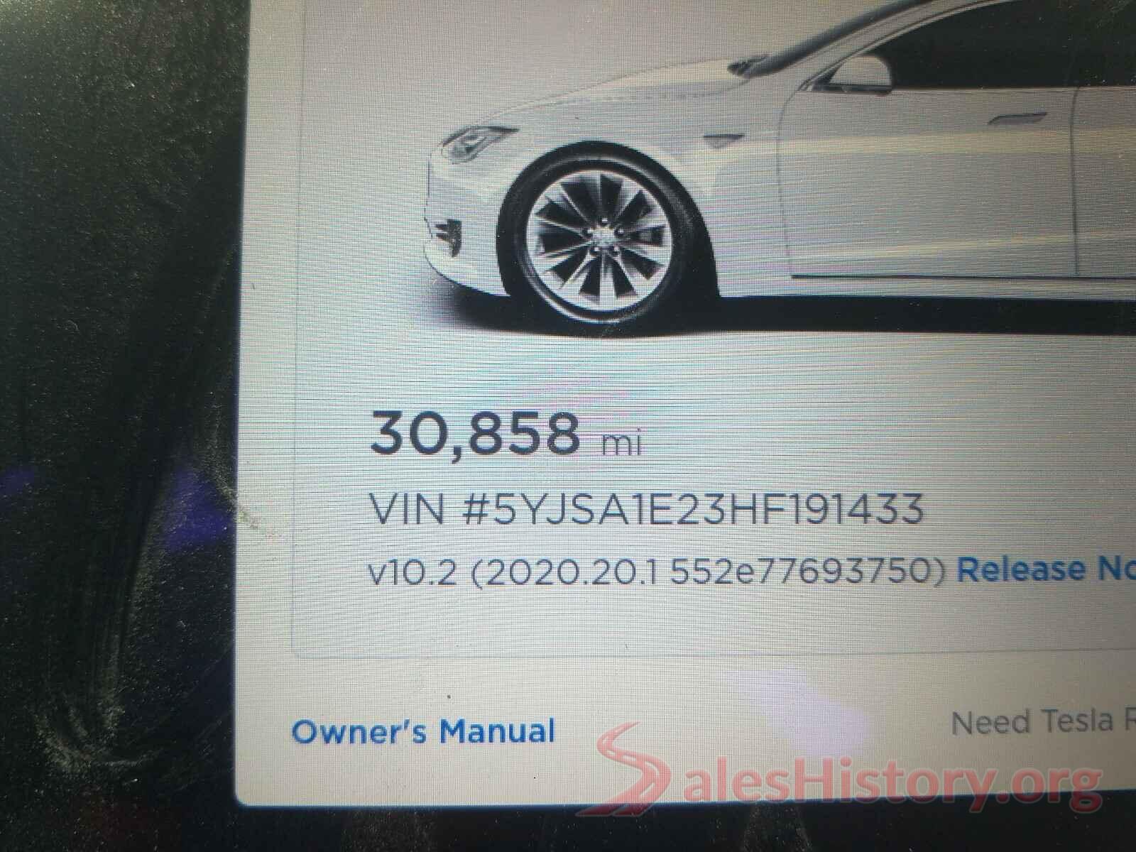 5YJSA1E23HF191433 2017 TESLA MODEL S